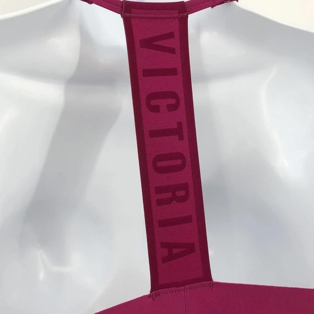 Victoria's Secret Women's Push Up Bra Size 32C Berry Purple T Back Front Close - Picture 7 of 10
